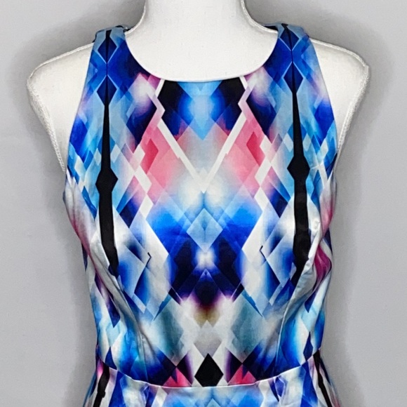 Milly Hologram Sleeveless Fit & Flare Dress - Sz 4 - Picture 4 of 8